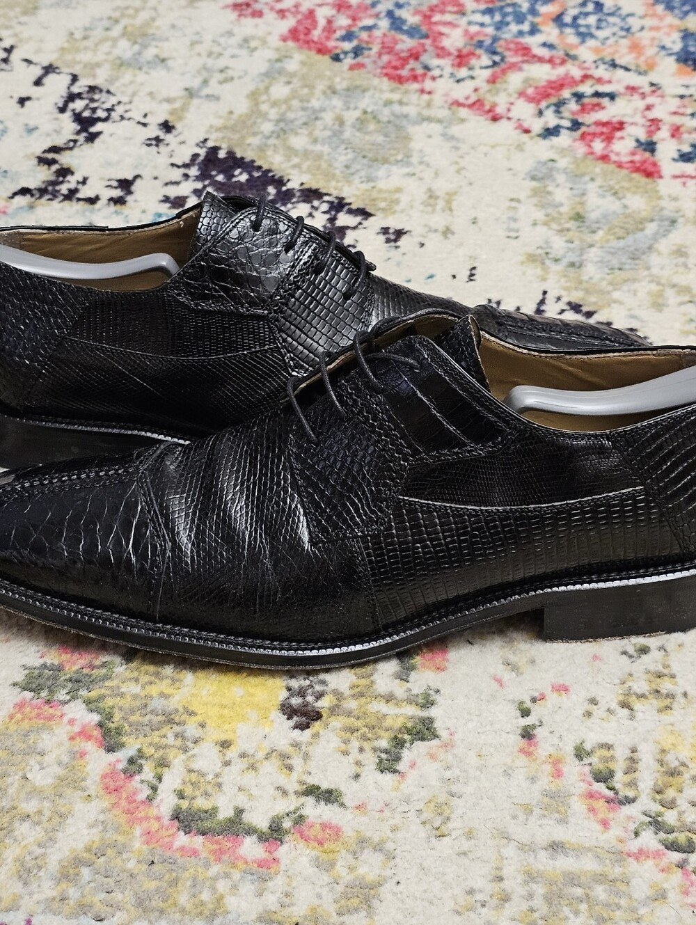 David Eden Joplin Oxfords Men's Size 11.5 Crocodile & Lizard Skin Dress Shoes - Picture 7 of 16